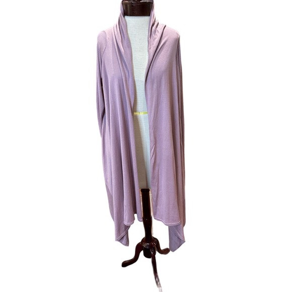 BCBGMaxazria Front Drape Sweater, Lavender, Silk Blend, Sx XS, GUC - Picture 1 of 7